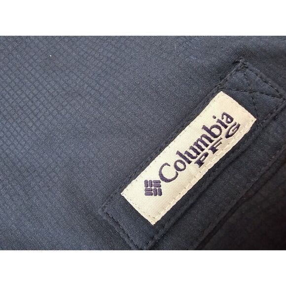 Columbia PFG Bonehead Shirt Mens Medium Blue Auburn University Short Sleeve Top - Picture 4 of 11